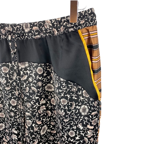 Scotch & Soda Palm Cove Striped Floral Tuxedo Silky Pants Size Medium - Picture 11 of 13